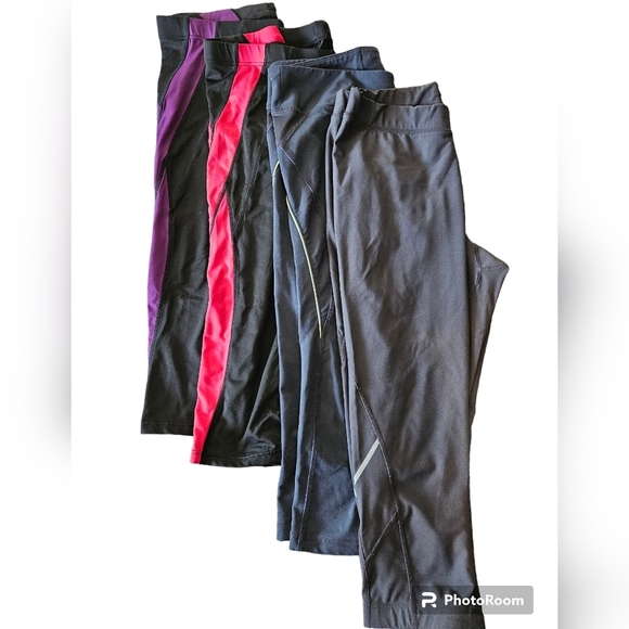 Spandex Capri Leggings size Medium Lot of 4 - Picture 2 of 7
